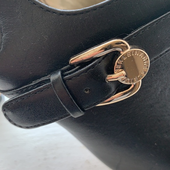 Anne Klein leather open toe high heel sandal - Picture 3 of 9